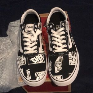 Black and white vans